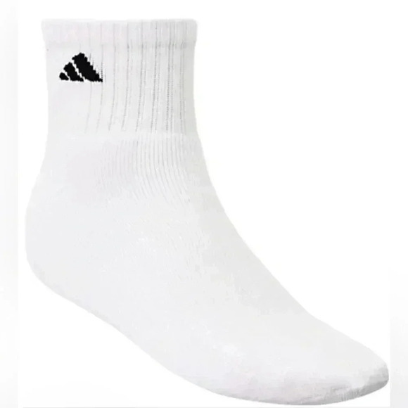 New Adidas white toddler slip proof athletic casual socks 4K-5K - Picture 1 of 3